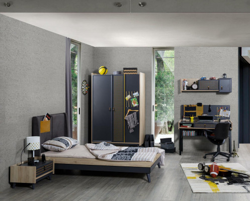 Ložnice šatní skříň design dětské skříně Modré nábytek Nový