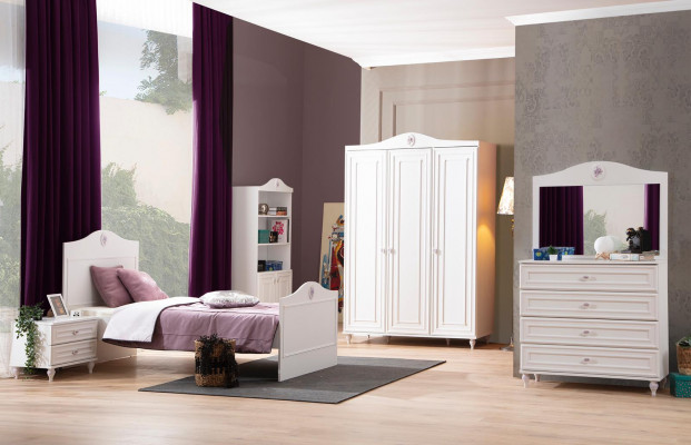 Šatní skříň Designer Skříň Noble Dřevo Luxus Dětský pokoj 140 cm