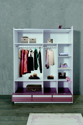 Šatní skříň Design nábytek Dětský pokoj Bílý Skříň Ložnice