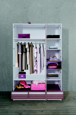 Šatní skříň Design nábytek Dětský pokoj Bílý Skříň Ložnice