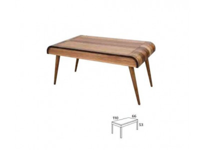 Dřevěný konferenční stůl na dřevěných nohách pro váš obývací pokoj. Původní designový model. Nový.
