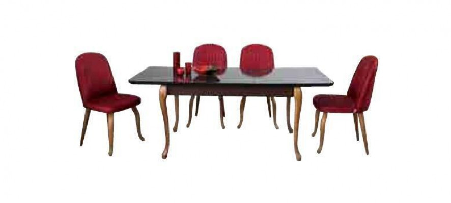 Jídelní stůl se sadou židlí, jídelní set, sada nábytku do jídelny, jídelní stůl s 4 židlemi, 5 kusů.