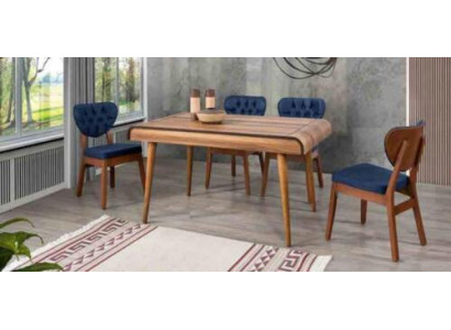 Moderní nábytek do jídelny set sedadla souprava jídelní sestava jídelní stůl čalounění 5 dílná.