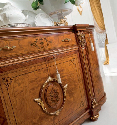 Sideboard Kommode Skříně Komody Dřevo Obývací pokoj Nábytek Skříň Hnědá Luxus