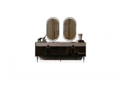 Sideboard Vitrína Šedá Komoda Moderní Komody Italský Styl
