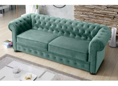 Design Pohovka Sedací souprava 3místná Polstrování Kůže Velké Pohovky Textilie Chesterfield