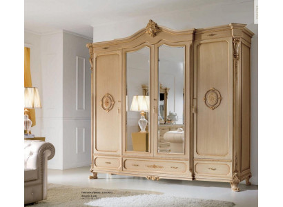 Šatní skříň Dřevěné skříně Oblečení Beige Ložnice Nábytek Skříň