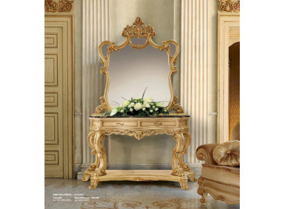Souprava Toaletní stůl Zrcadlo Konzolový stůl Set Beige Ložnice