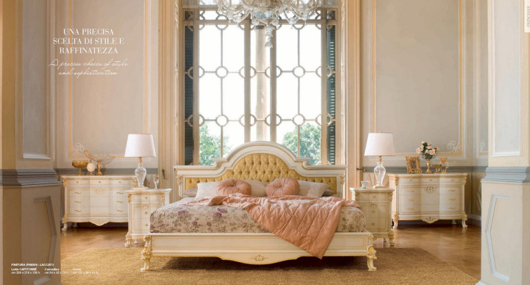 Postel manželská postel Chesterfield Luxury látková ložnice Beige postele