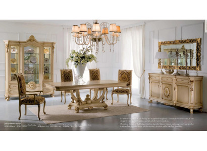 Luxus jídelní stůl jídelní stůl Jídelní kout stůl jídelna Beige dřevo