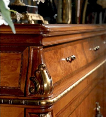 Sideboard Kommode Skříň Skříně Nábytek Hnědý Obývací pokoj Luxus Dřevo