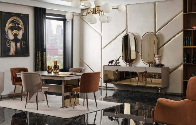 Jídelní stůl Stůl Jídelna Obývací pokoj Garnitur Design Italský styl
