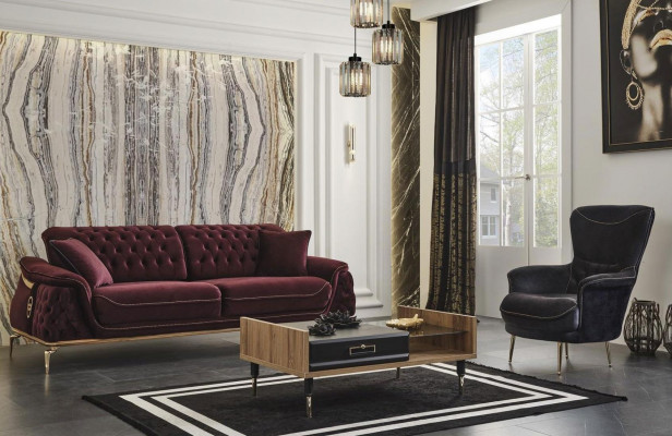 Design Křeslo Textilie Obývací místnost Černá Jednosedadlové Luxusní Křeslo Potah