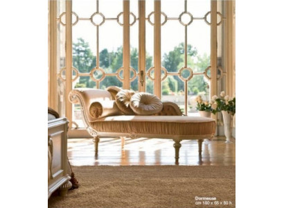 Chaiselounge Liege Chaise Látka Dívka Baroko Luxus Beige Polstrování Klub