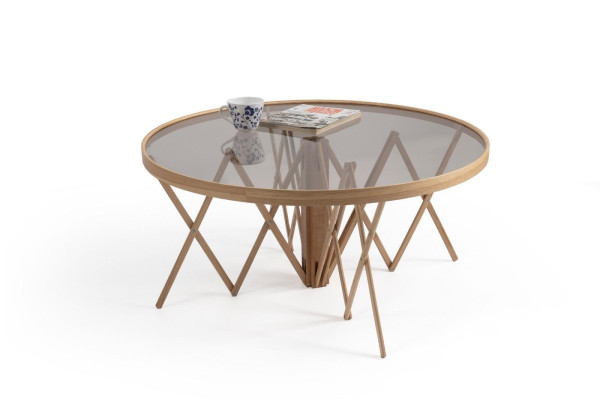 Designer obývací pokoj set 2x kulaté konferenční stoly Luxusný nábytek