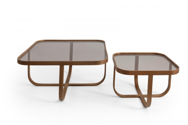 Hnědá sada obývacího pokoje 2x stolků Kavárna Moderní vybavení Designér kompletní