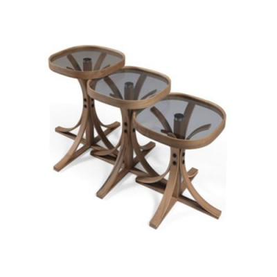 Obývací pokoj Set 3 ks Kompletní 3x kavárenské stolky Luxusní kávový stolek zařízení