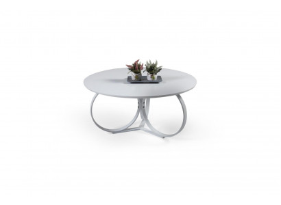 Bílý kulatý stůl do obývacího pokoje designérského nábytku moderního nábytku