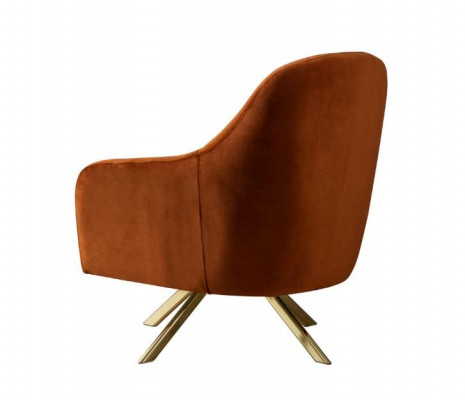 Oranžové křeslo s odkládacími opěrkami z nerezové oceli Moderní křeslo s jedním povlečením nábytek