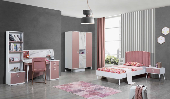 Růžové křeslo designéra Jednosedadlová židle potažená látkou Kovová židle