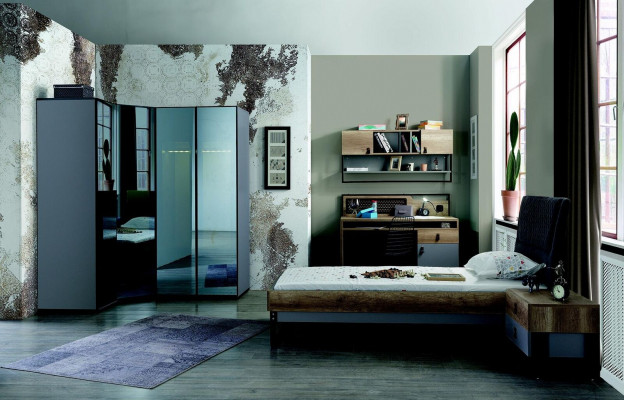 Psací stůl hnědý stůl ložnice dětský pokoj dřevěný nábytek 131x63x109cm