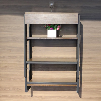 Multifunkční místo šetřící nábytek Jídelní stůl Regál 2 v 1 Dřevěné kuchyňské stoly