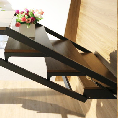 Multifunkční místo šetřící nábytek Jídelní stůl Regál 2 v 1 Dřevěné kuchyňské stoly