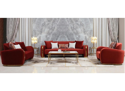 Sofa set 3-místná sestava Design Sofa Couch Luxury Group Upholstery New