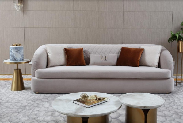 Třísedák textilní pohovka potah designová pohovka 3místná pohovka nábytek Big Sofa Nový