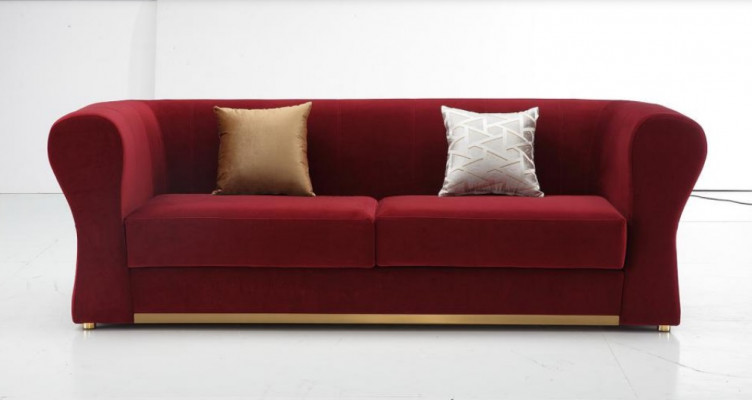 Třísedák Pohovka Design Přezka Moderní Sedadlo 242 x 93 Pohovky Pokoj Nábytek