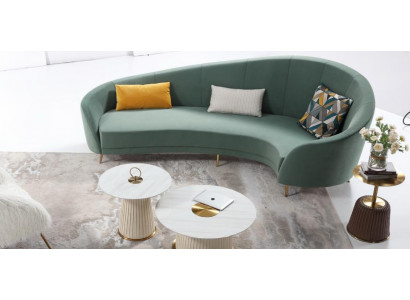 Kolem pohovky Moderní pohovka Obývací krajina Pokoj Nábytek Designer Sofa Zaoblená rohová pohovka