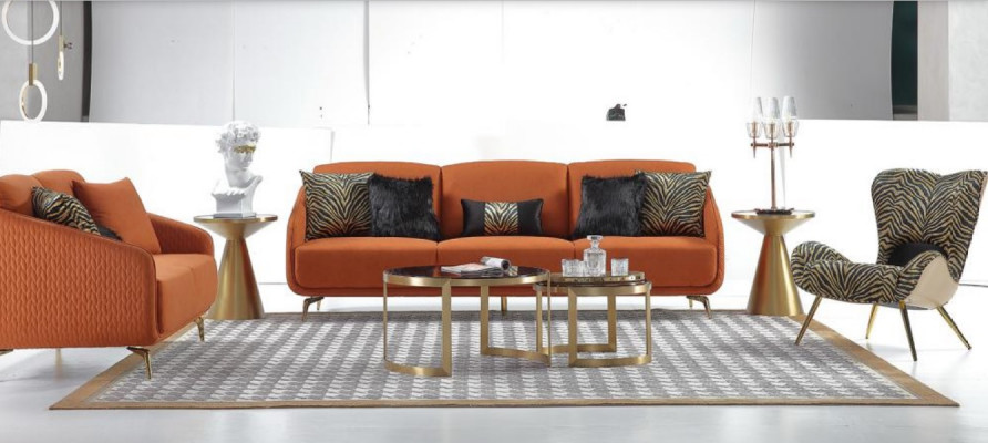 Obývací pokoj 2x kulatý luxusní stůl stůl designový stůl styl nábytek