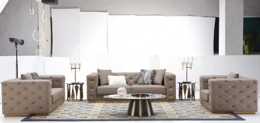 Sedačka 3+2+1 Moderní pohovka Nábytek Obývací pokoj Designová pohovka Textil Nová