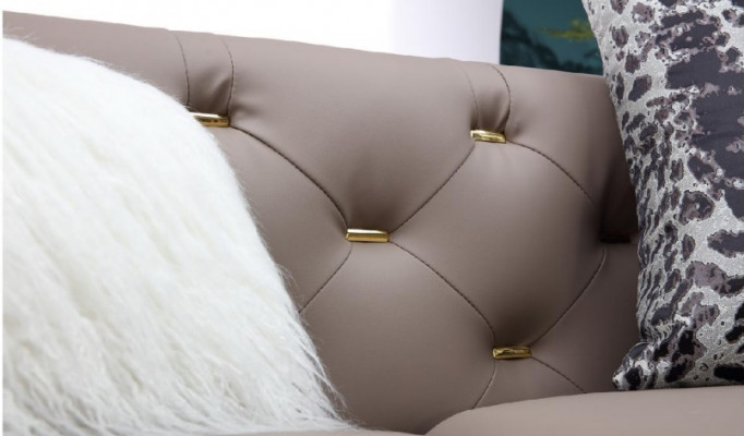 Tří-sedadlová pohovka se sedacím nábytkem Designová pohovka Moderní sedací soupravy Chesterfield Luxusní nábytek