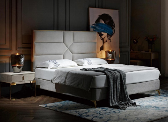 Manželská postel ložnice hotelu Luxus Ehe cama 2x noční stolek 3dílné nové postele Set