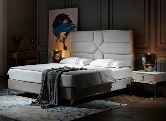 Manželská postel ložnice hotelu Luxus Ehe cama 2x noční stolek 3dílné nové postele Set