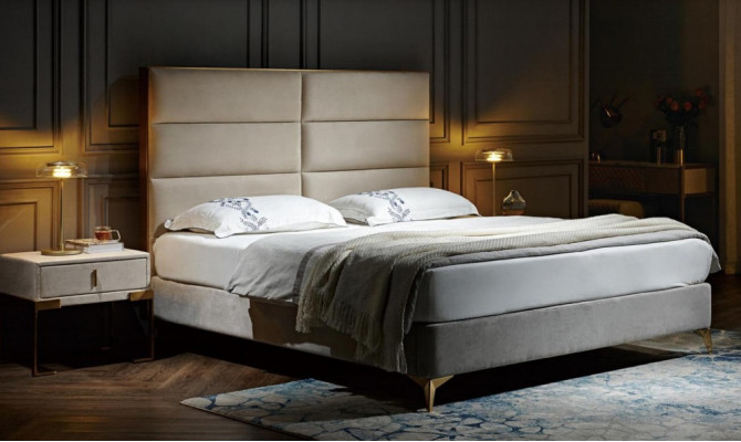 Bett 2x Nachttisch 3tlg. Schlafzimmer Set Design Luxus Schlafzimmer Hotel Möbel