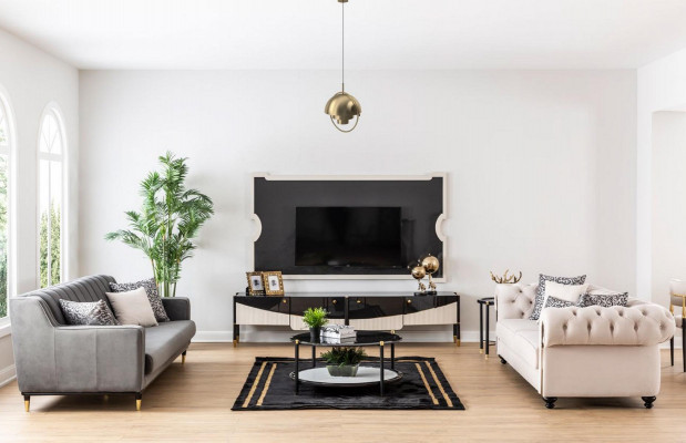 Sofa sada Sofa Upholstered Furniture Coffee Table 3 dílná Chesterfield