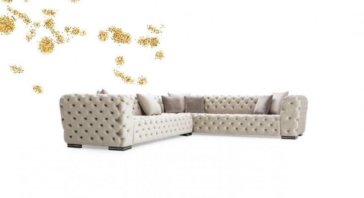 Chesterfield polstrovaná pohovka Rozkládací pohovka Sada čalounění Luxusní rohové pohovky Nové