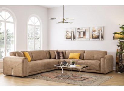 Textilní pohovka rohová pohovka sedací souprava čalouněné pohovky gauč nábytek látkový