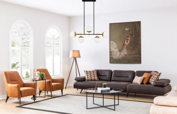 Sofa 4+3+1+1 sedáků, designové sofa, potahovaná pohovka, moderní luxusní pohovka