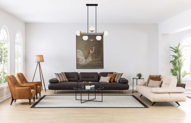 Sofa 4+3+1+1 sedáků, designové sofa, potahovaná pohovka, moderní luxusní pohovka