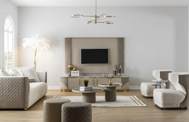 Luxus Moderní konferenční stolek Stůl Designové stoly Dřevo Obývací pokoj Přistýlka Nový