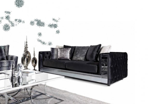 Chesterfield pohovka 3místná obývací pokoj moderní design pohovky textilní gauče nové