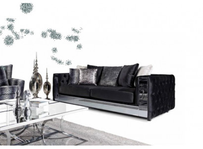 Chesterfield pohovka 3místná obývací pokoj moderní design pohovky textilní gauče nové