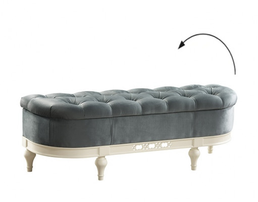 KLASICKÝ PODEL RETRO RUSTIKÁLNÍ NOHAVICE OTOMÁN BENCH BENCH - FL-P1A