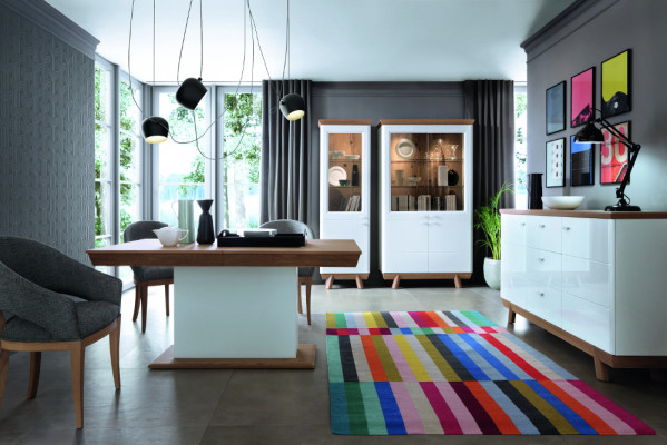 Moderní skleněná skříň, šatní skříň, skříň na obývacím pokoji, skříň na hotelovém pokoji Aspen AS-W12