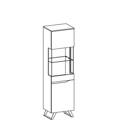 Moderní skleněné vitríny Regály Dřevěná designová skříň Vitríny Regál Skříně nové