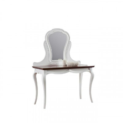 Skutečný dřevěný stůl Klasická konzole Zrcadlová komoda Toaletní stolek Ložnice Nový