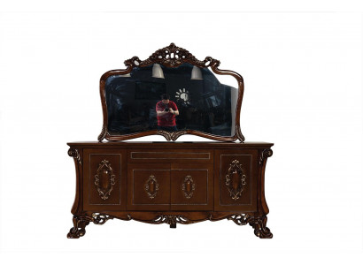 Sideboard se zrcadlem Regál Komoda Sideboards Servírka Komody Dřevo